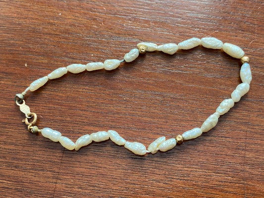 14k Yellow Gold Seed Pearl Bracelet