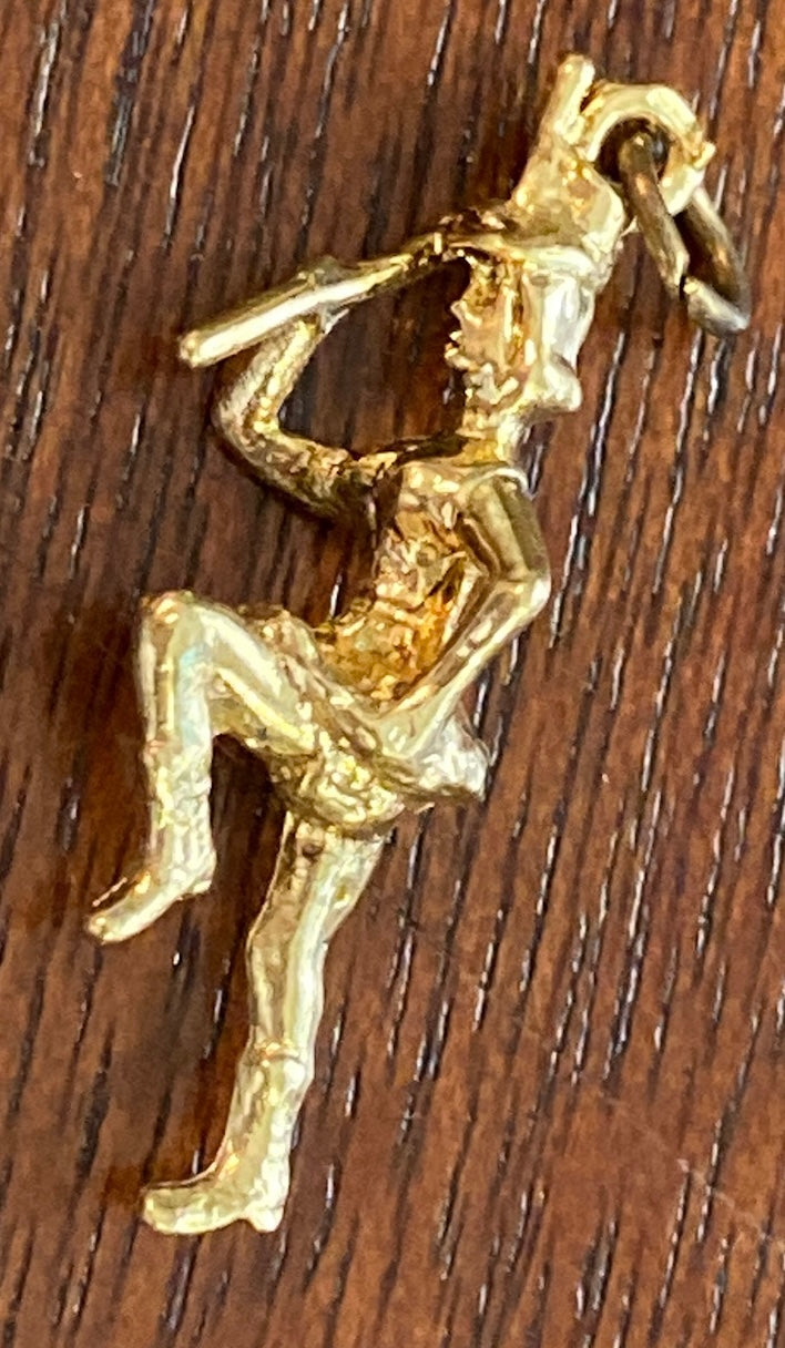 Vintage Gold Tone Marching Band Majorette Charm