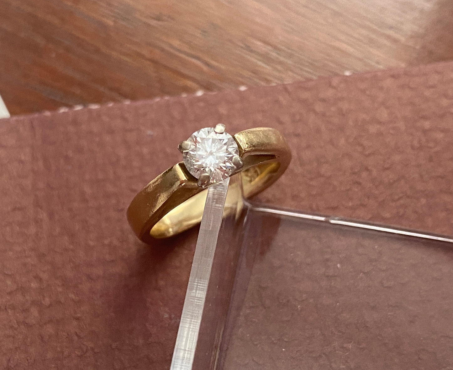 14k Yellow Gold .72ct G I1 Diamond Solitaire Engagement Ring Sz 6