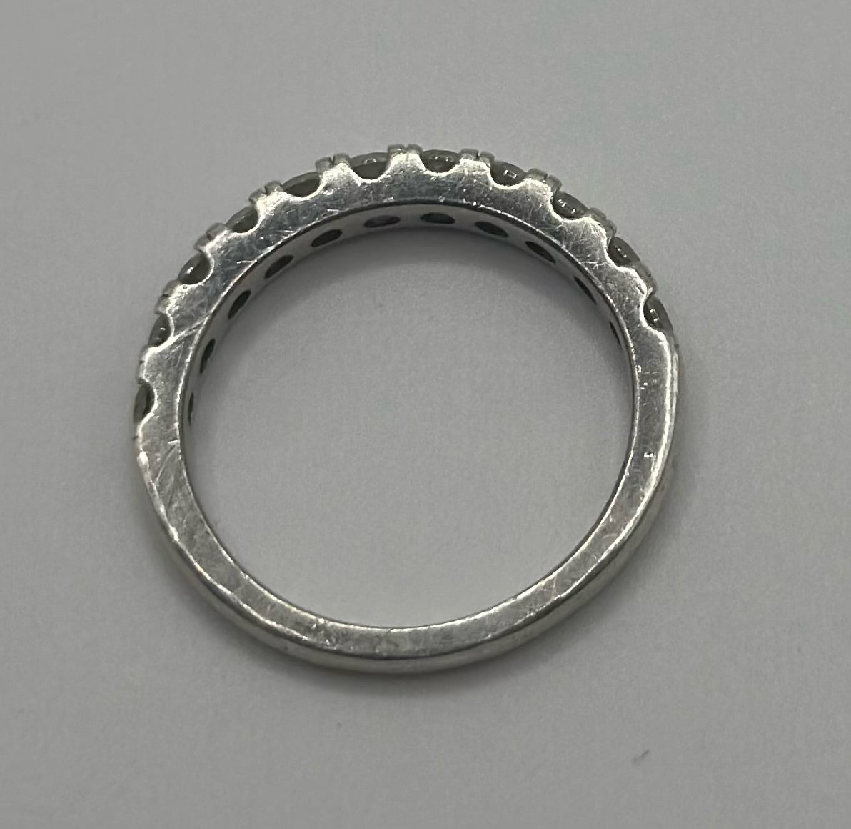 Sterling Silver 925 CZ Band Ring Sz 7.5 IBB CN