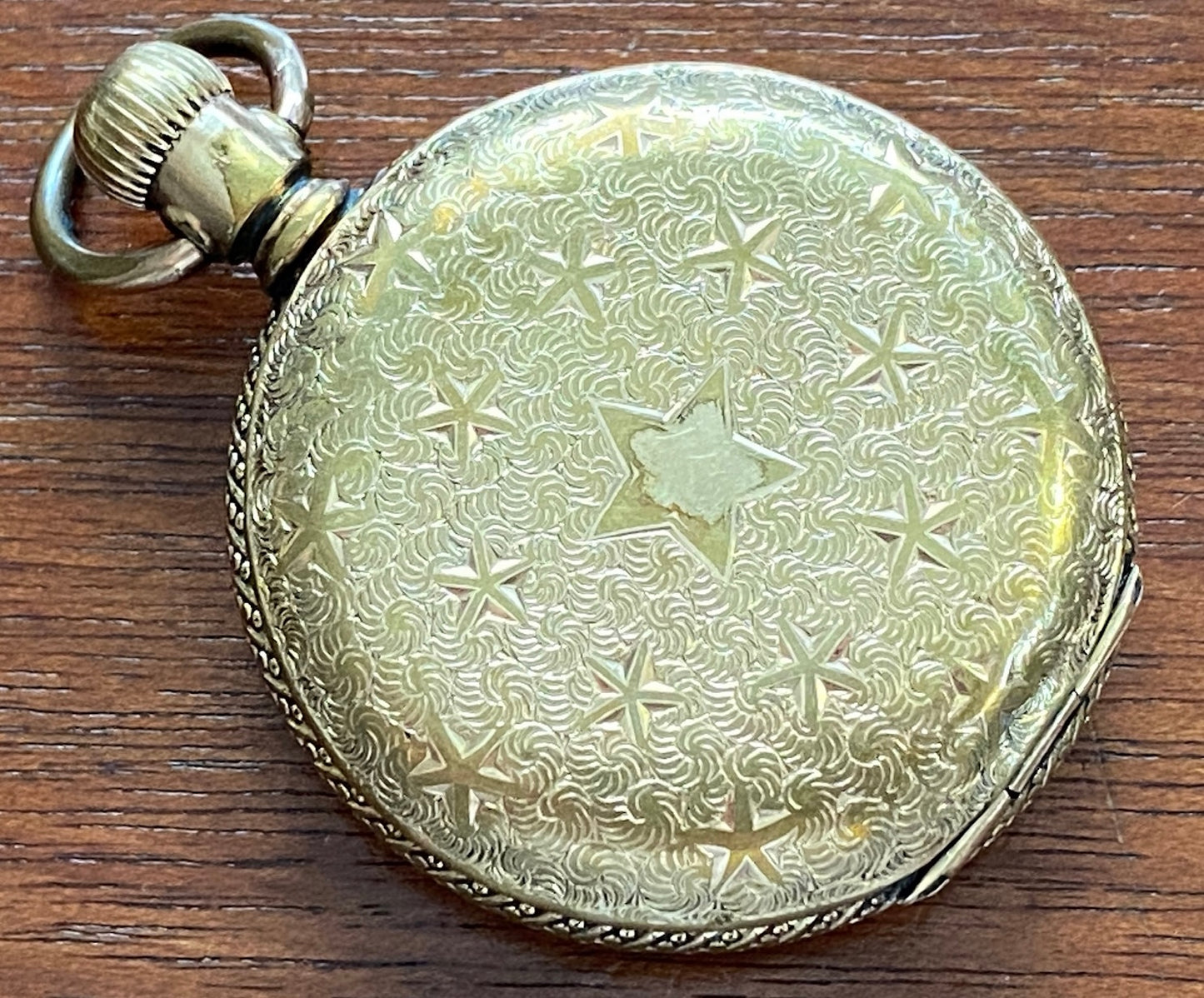 1897 Elgin Pocket Watch Hunter Case 0s 7j Keystone Case Rolled Gold