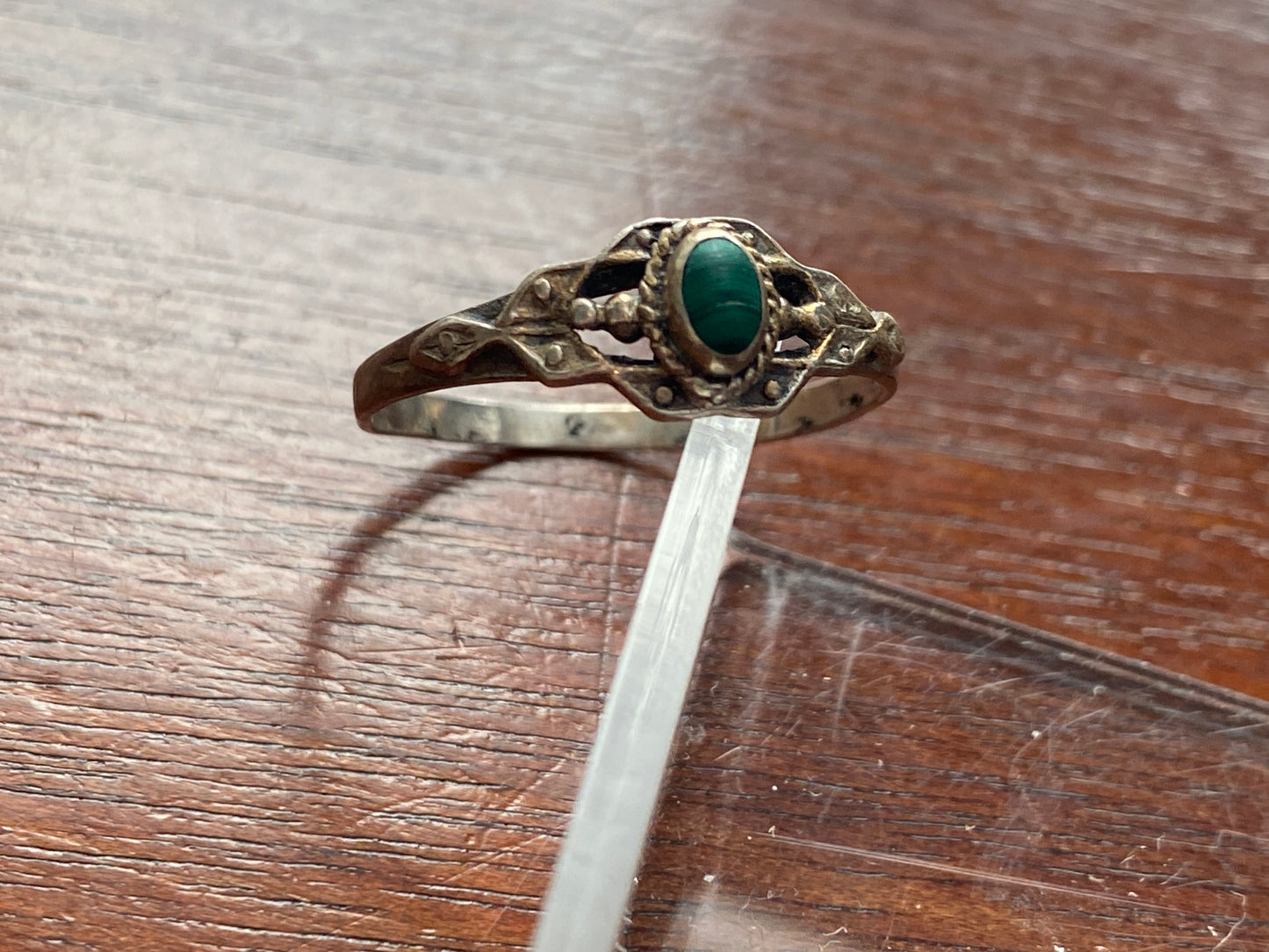 Sterling Silver 925 Green Turquoise Ring Sz 7.75
