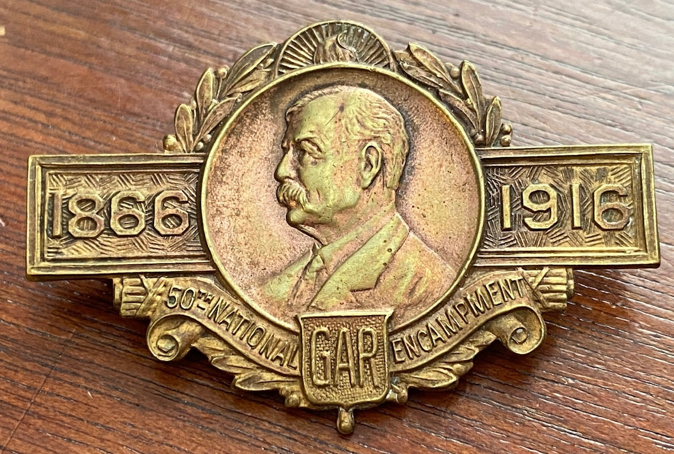 RARE 1866-1916 50th National Encampment Grand Army of the Republic Brooch