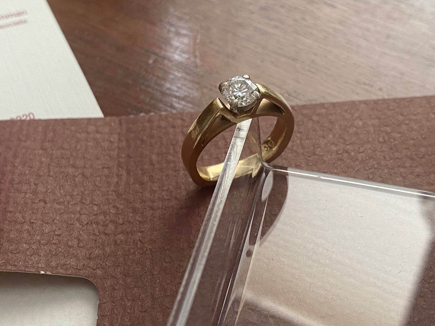 14k Yellow Gold .72ct G I1 Diamond Solitaire Engagement Ring Sz 6