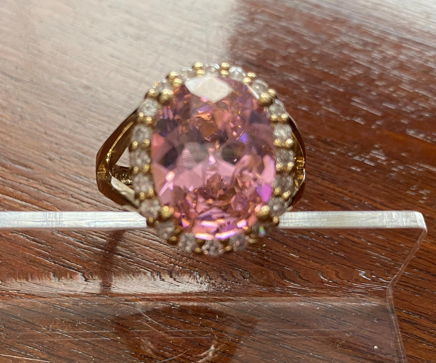 Jacqueline Kennedy Replica Camrose & Kross Pink Kunzite Ring Sz 12 Sterling