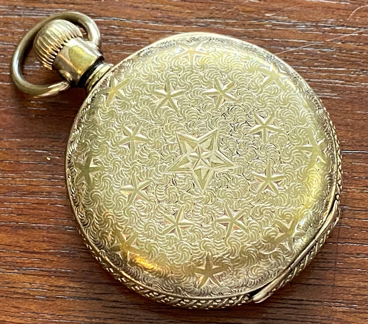 1897 Elgin Pocket Watch Hunter Case 0s 7j Keystone Case Rolled Gold