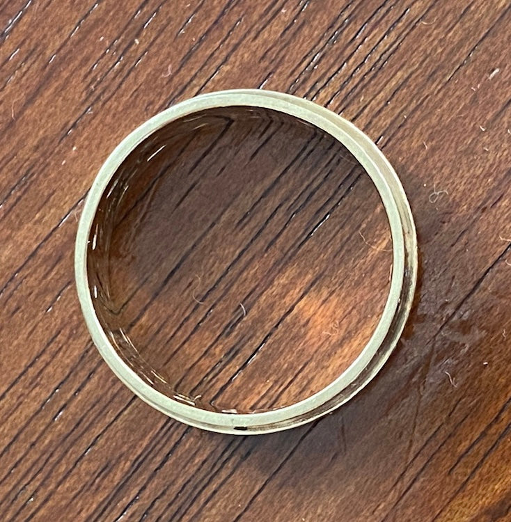 Vintage 14k Yellow Gold Textured Wedding Band Ring Sz 6.25