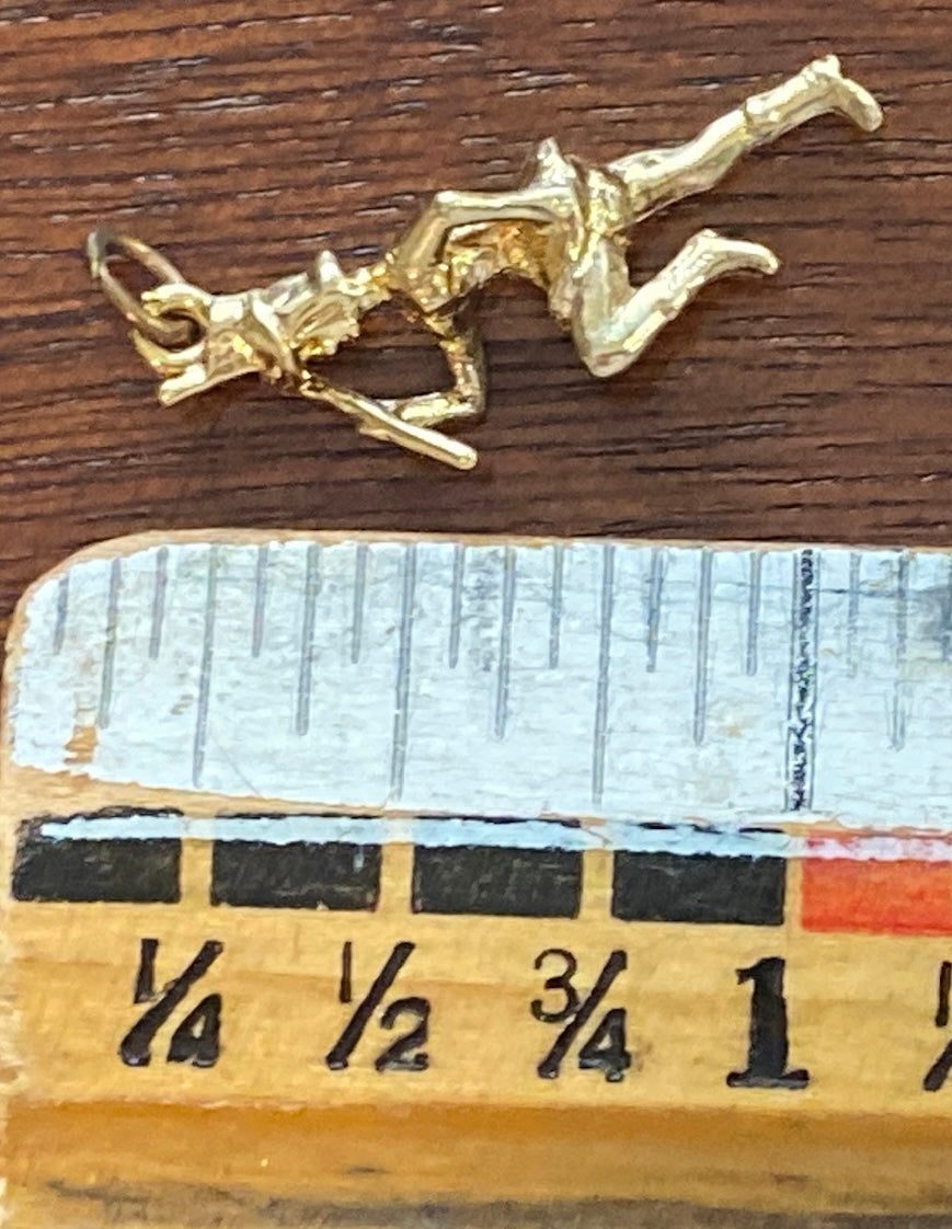 Vintage Gold Tone Marching Band Majorette Charm