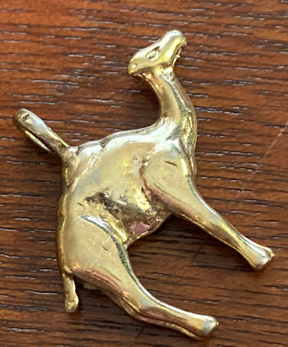 Gold over Sterling Silver 925 Camel Charm