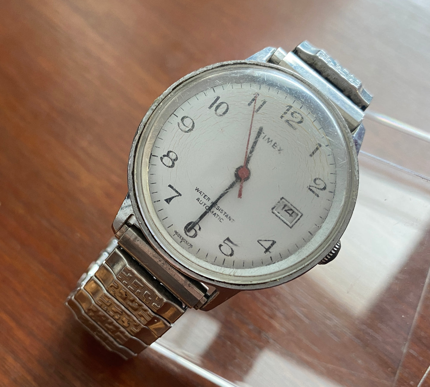 Vintage Mens Timex Self Winding Automatic Calendar Day Wristwatch