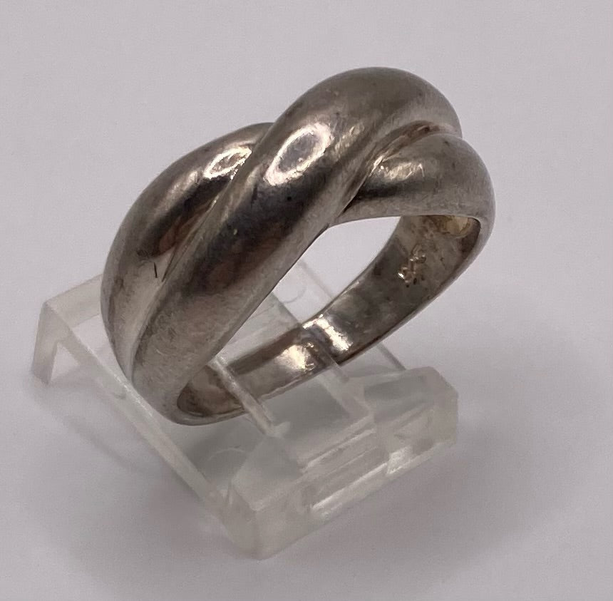 Sterling Silver 925 Modernist Modern Band Ring Sz 10