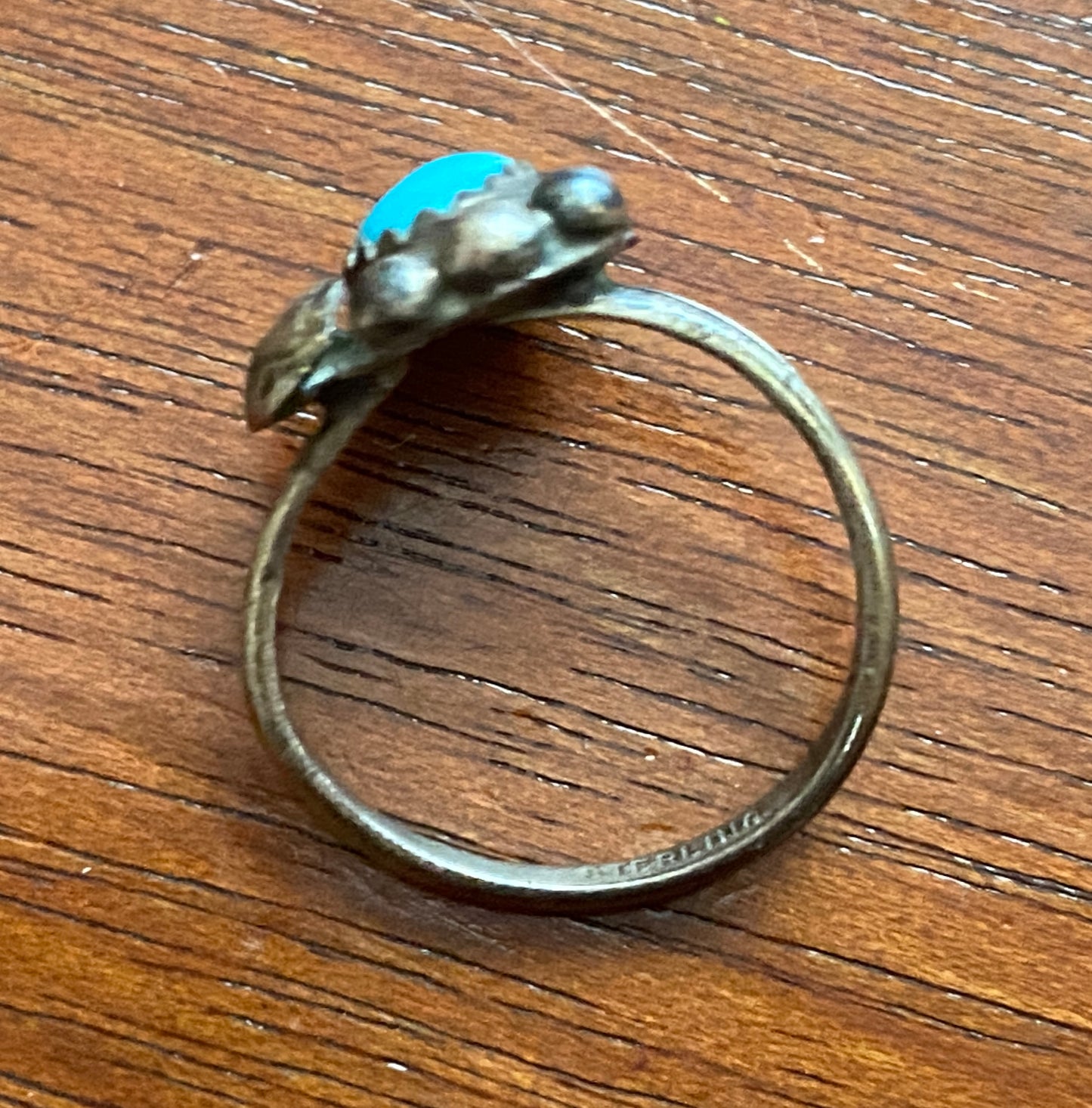 Vintage Sterling Silver Sleeping Beauty Turquoise Ring Sz 4