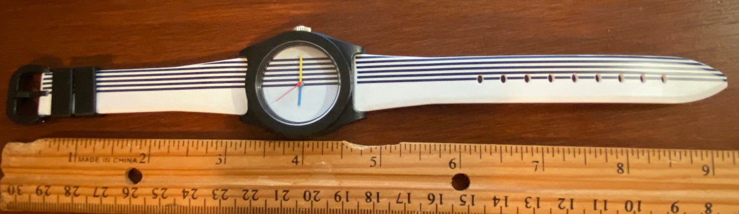 Vintage 80's 90's NOS Memphis Style Wristwatch Post Modern Quartz