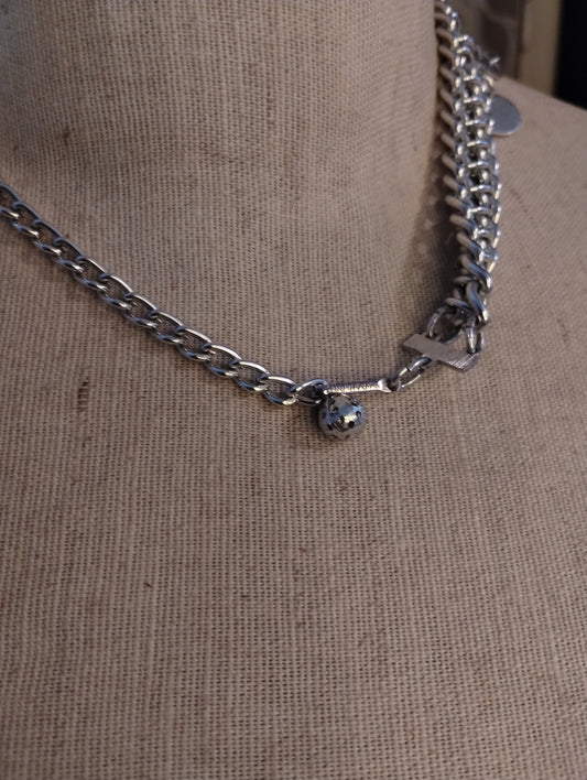 Vintage Sarah Coventry Silver Tone Bib Neklace Adjustable