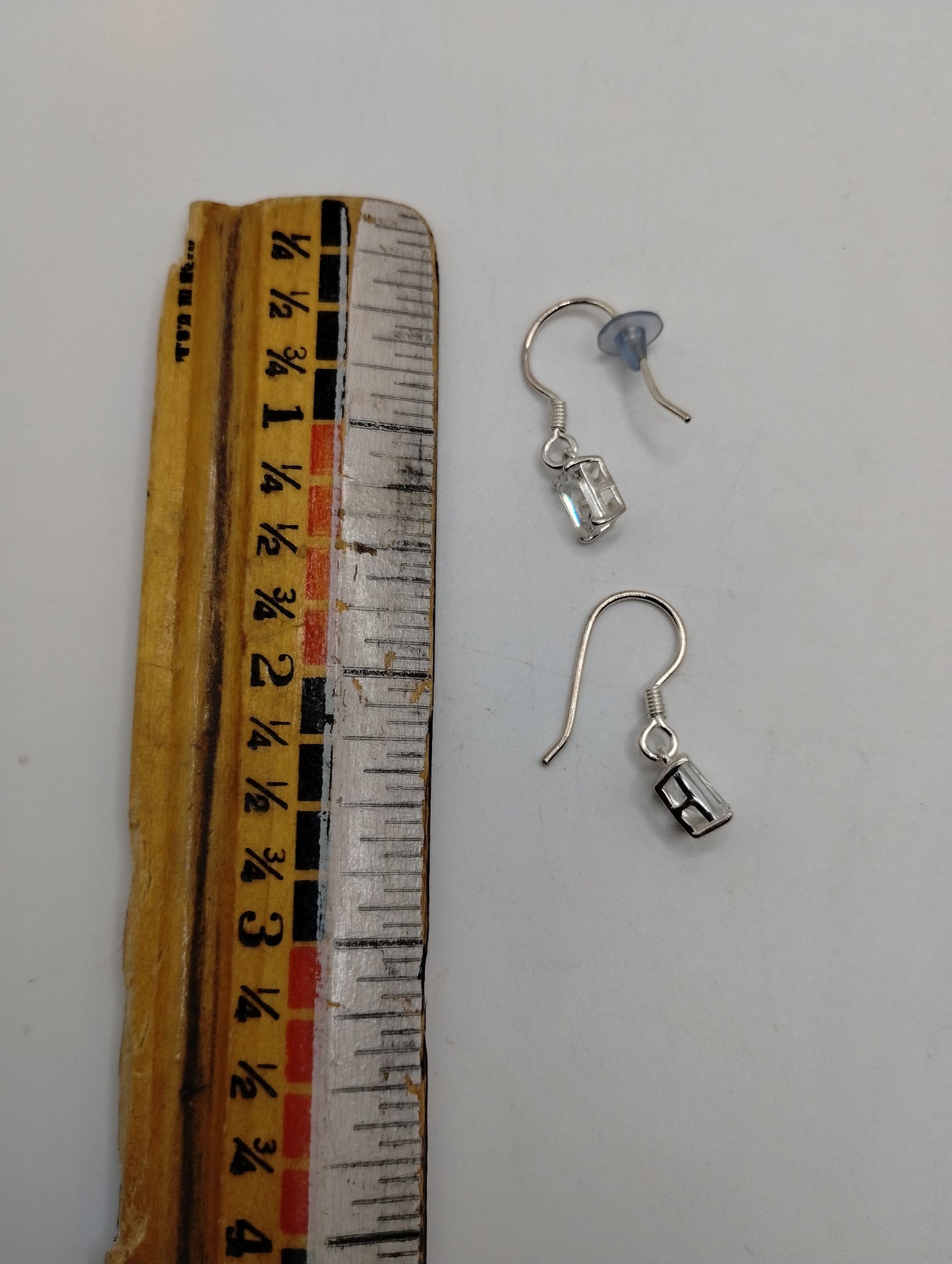 Designer Djoy Sterling Silver 925 CZ Cubic Zirconia Drop Dangly E