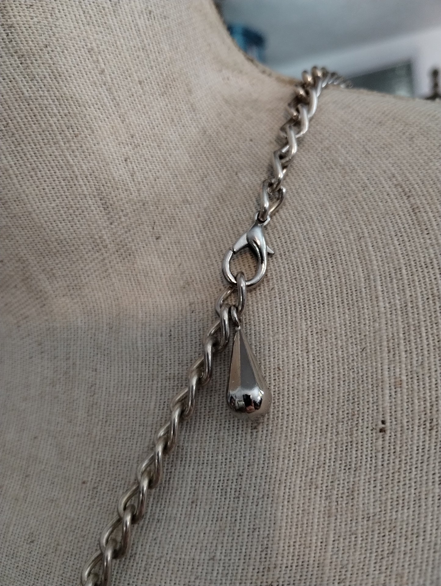 Silver Tone 44" Long Chain Link Necklace