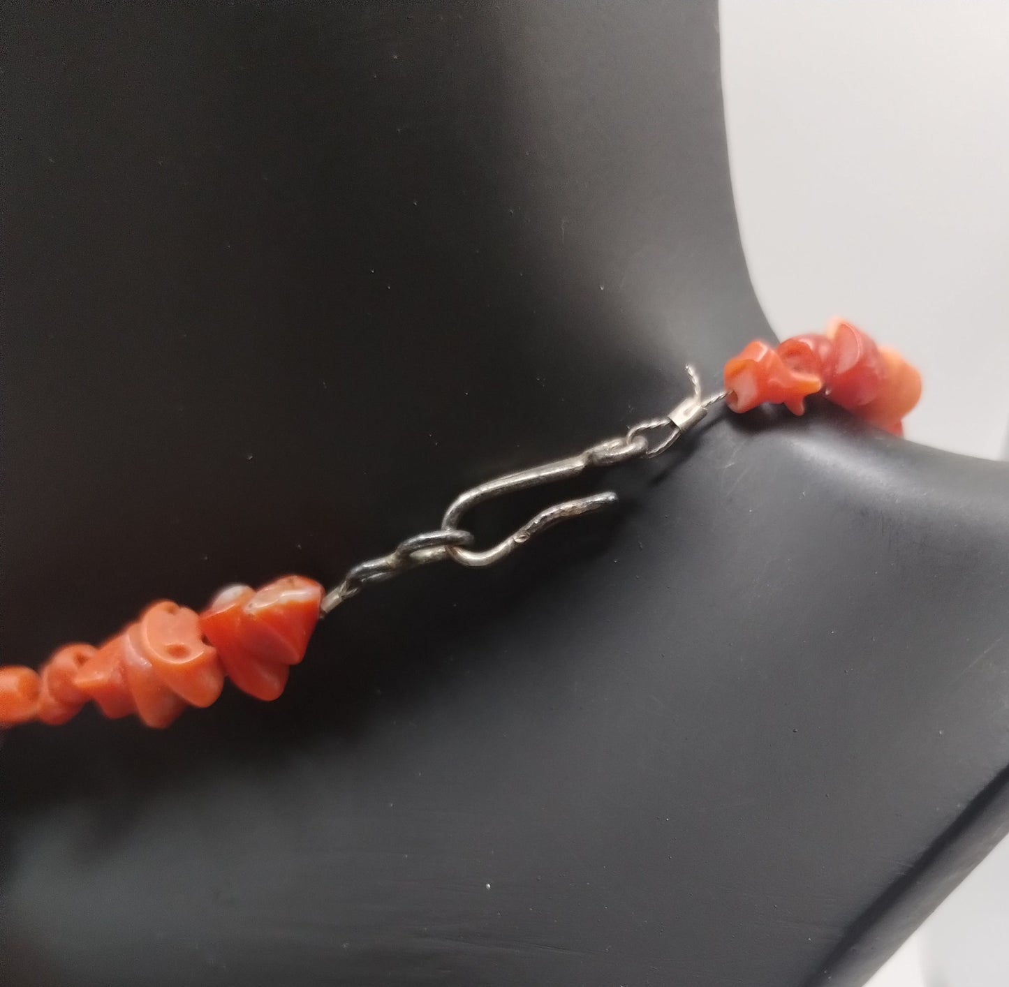 Vintage Red Branch Coral Graduated Necklace