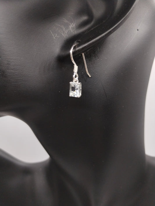 Designer Djoy Sterling Silver 925 CZ Cubic Zirconia Drop Dangly E