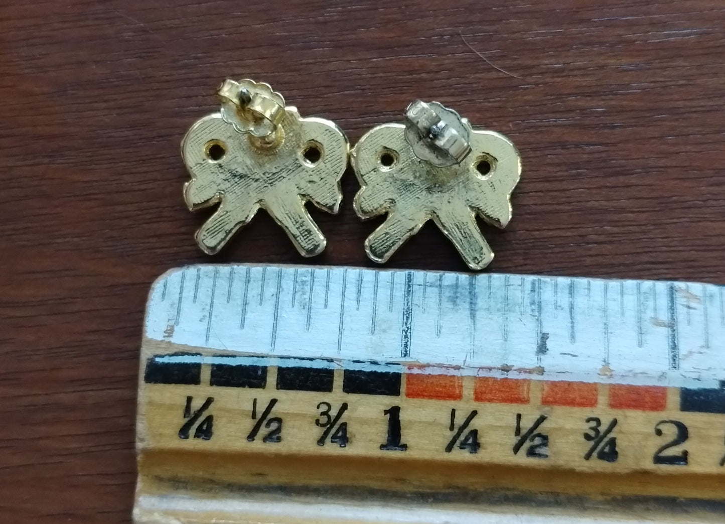 Vintage Lot Avon Snowman & Candy Cane Gold Tone & Enamel Earrings