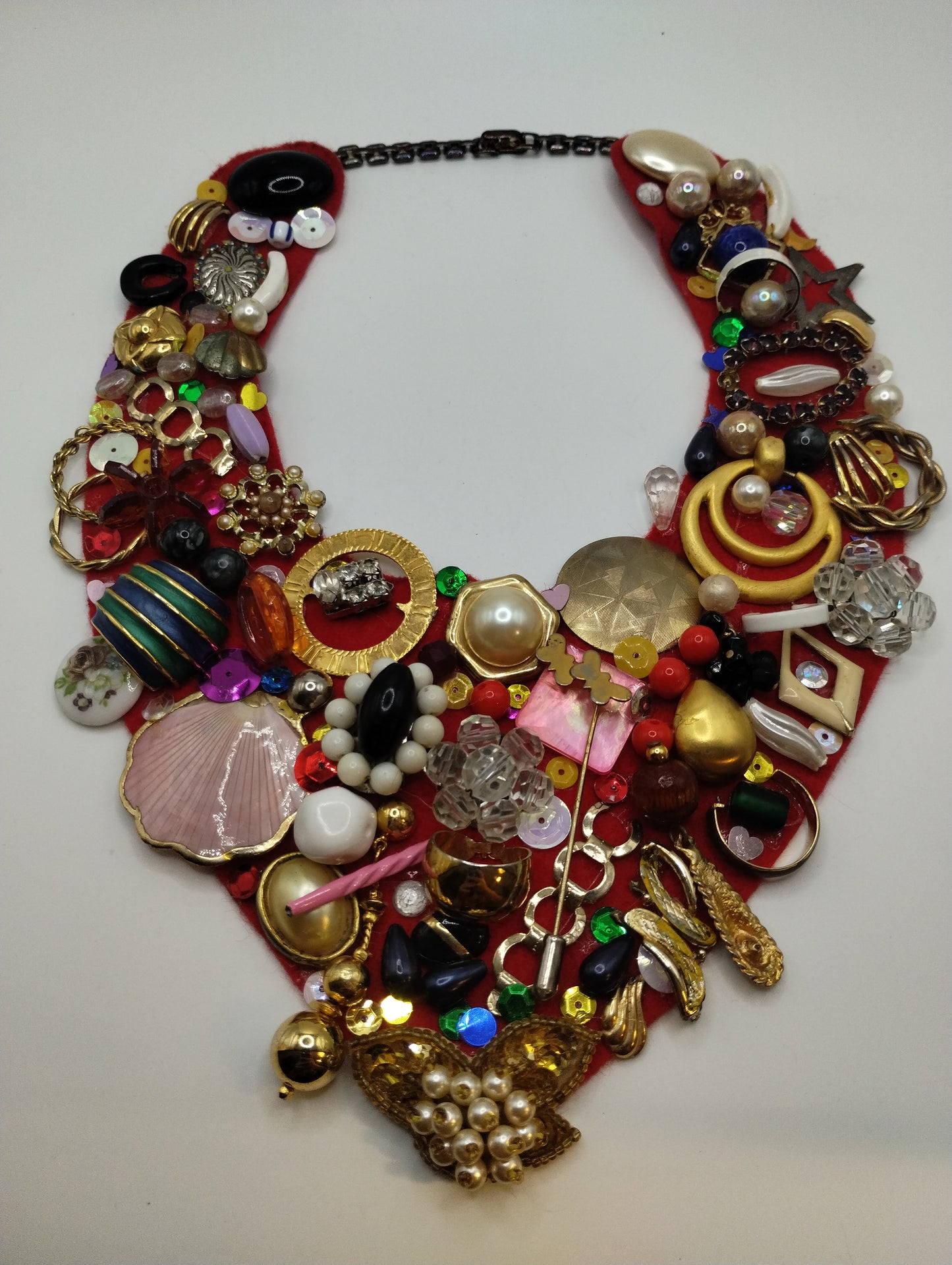 Handmade Craft Collar Necklace Buttons Earrings Etc