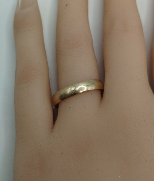 Vintage Wide Wedding Band 14k Yellow Gold IGM Sz 9.5