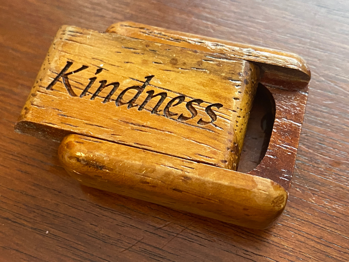 Wooden Kindness Slide Lid Trinket Jewelry Box
