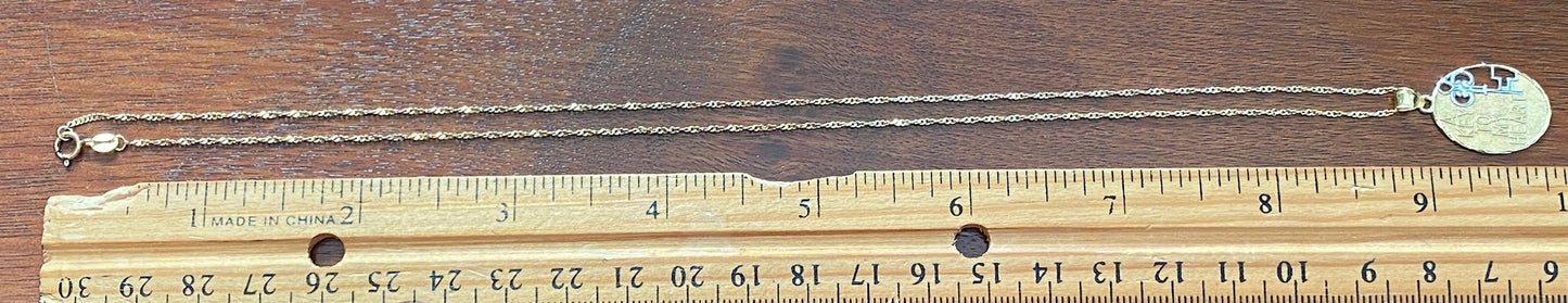 Gold over Sterling Silver 925 Michael Anthony 'Key to my Heart' Necklace