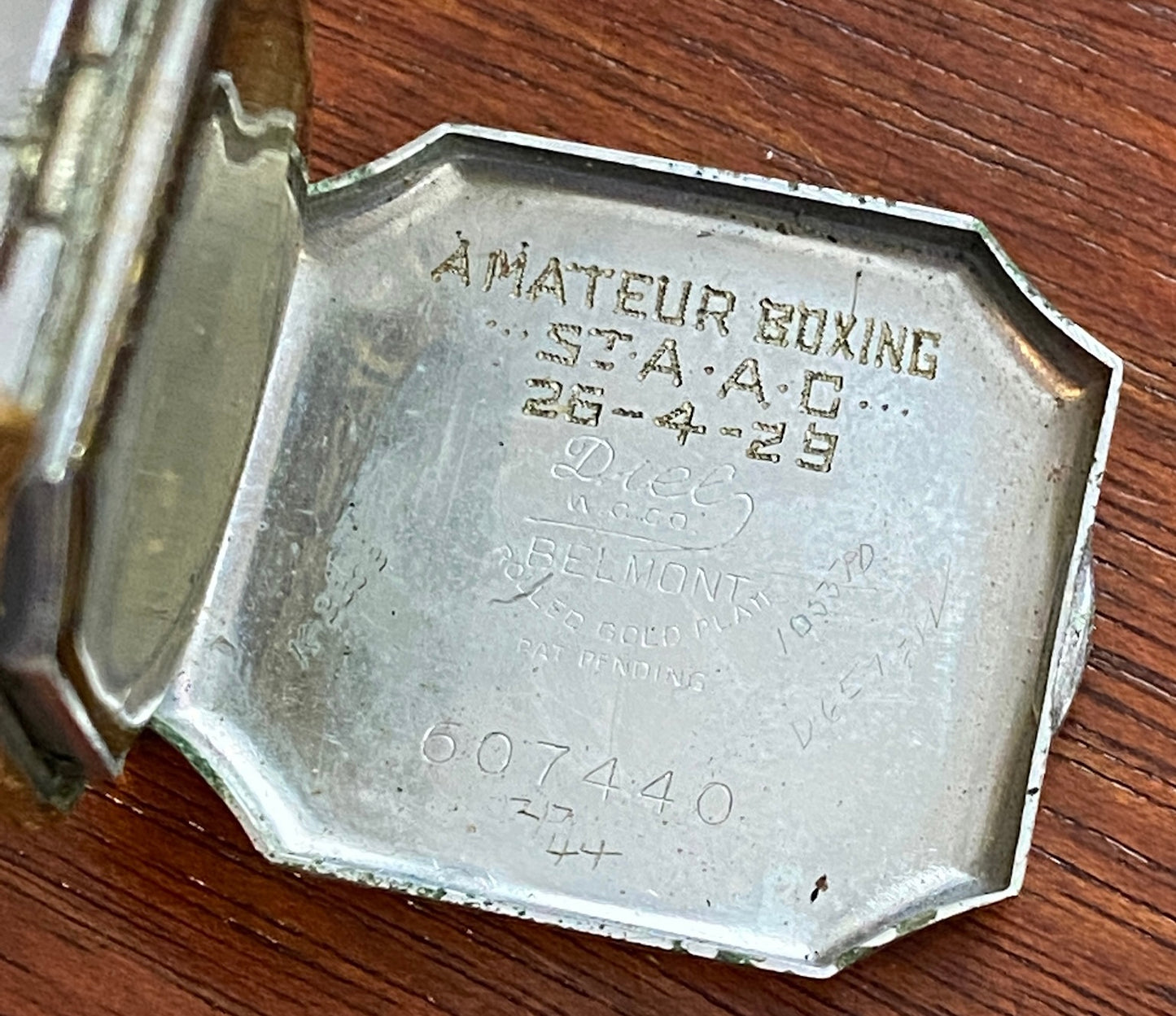 1920's Indiana Amateur Boxing Wristwatch Rolled Gold Plate Diel