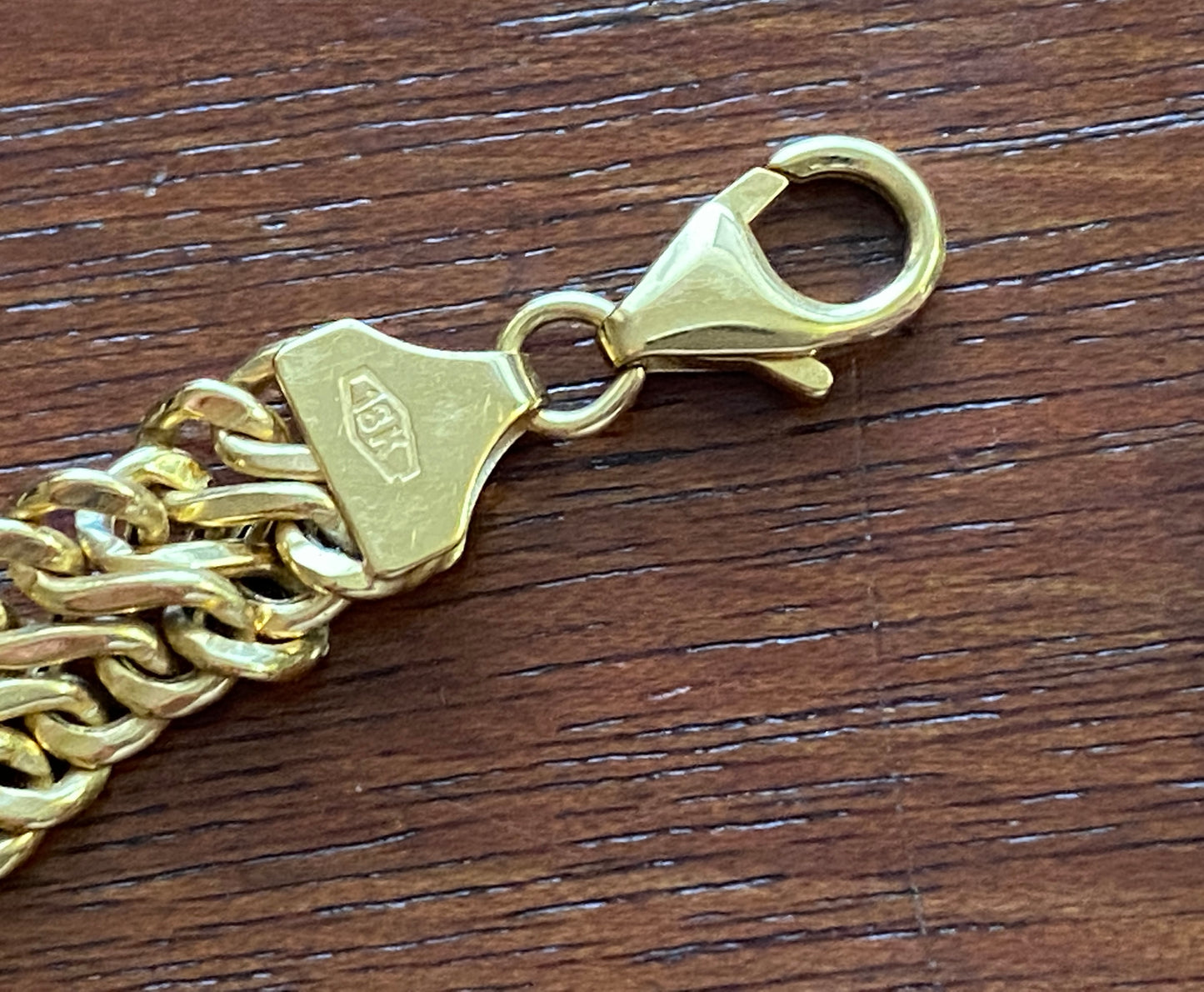18k Yellow Gold Milor Double S Link Chain Bracelet 7.25" x 8mm