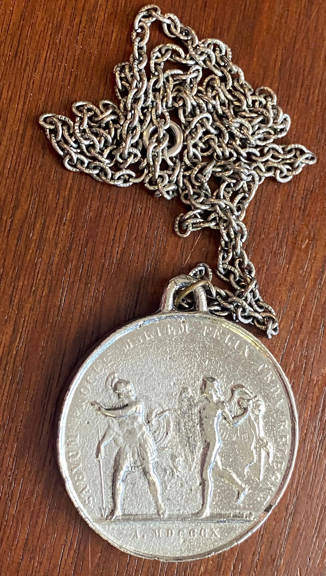 Vintage Reproduction Marriage of Napoleon Marie-Louise Coin Pendant Necklace
