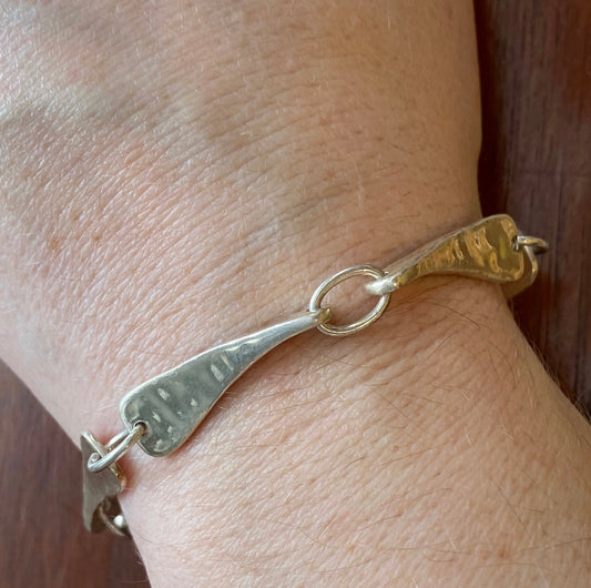 RLM Studio Robert Lee Morris Modern Sterling Silver 925 Bracelet 7.75" Long