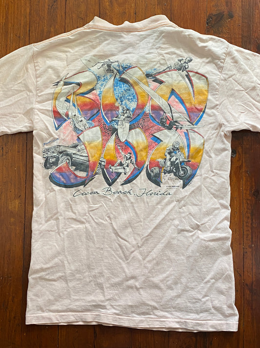 Vintage 80's Ron Jon Cocoa Beach Surf Souvenir T-shirt Sz M