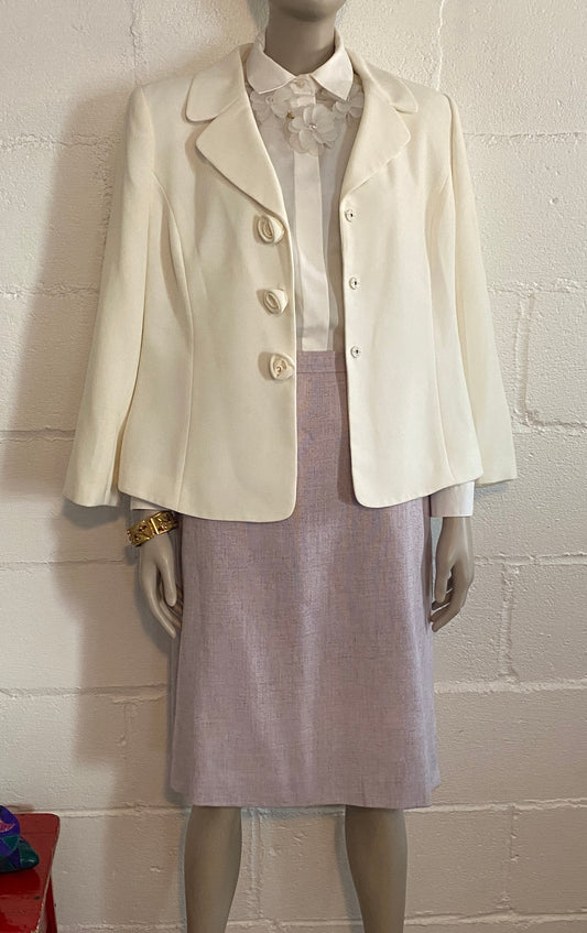 Vintage Evan-Picone Petites Wool Blend High Waisted Skirt Secretary Sz 12