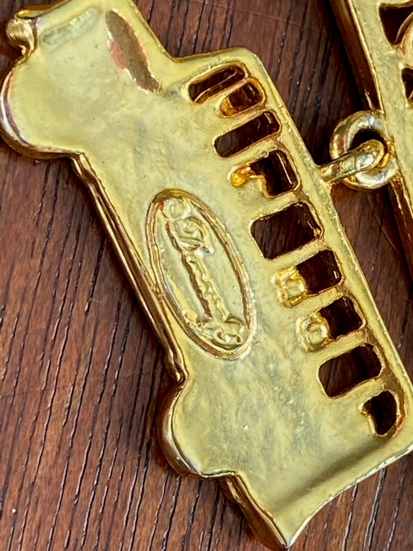 Vintage Signed Danecraft Teacher School Enamel Gold Tone Brooch