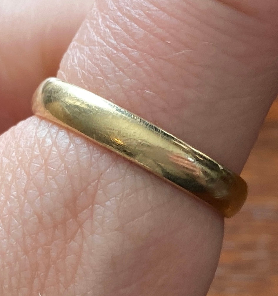 14k Yellow Gold Wedding Band Ring Sz 9.75 Signed R&B Canada