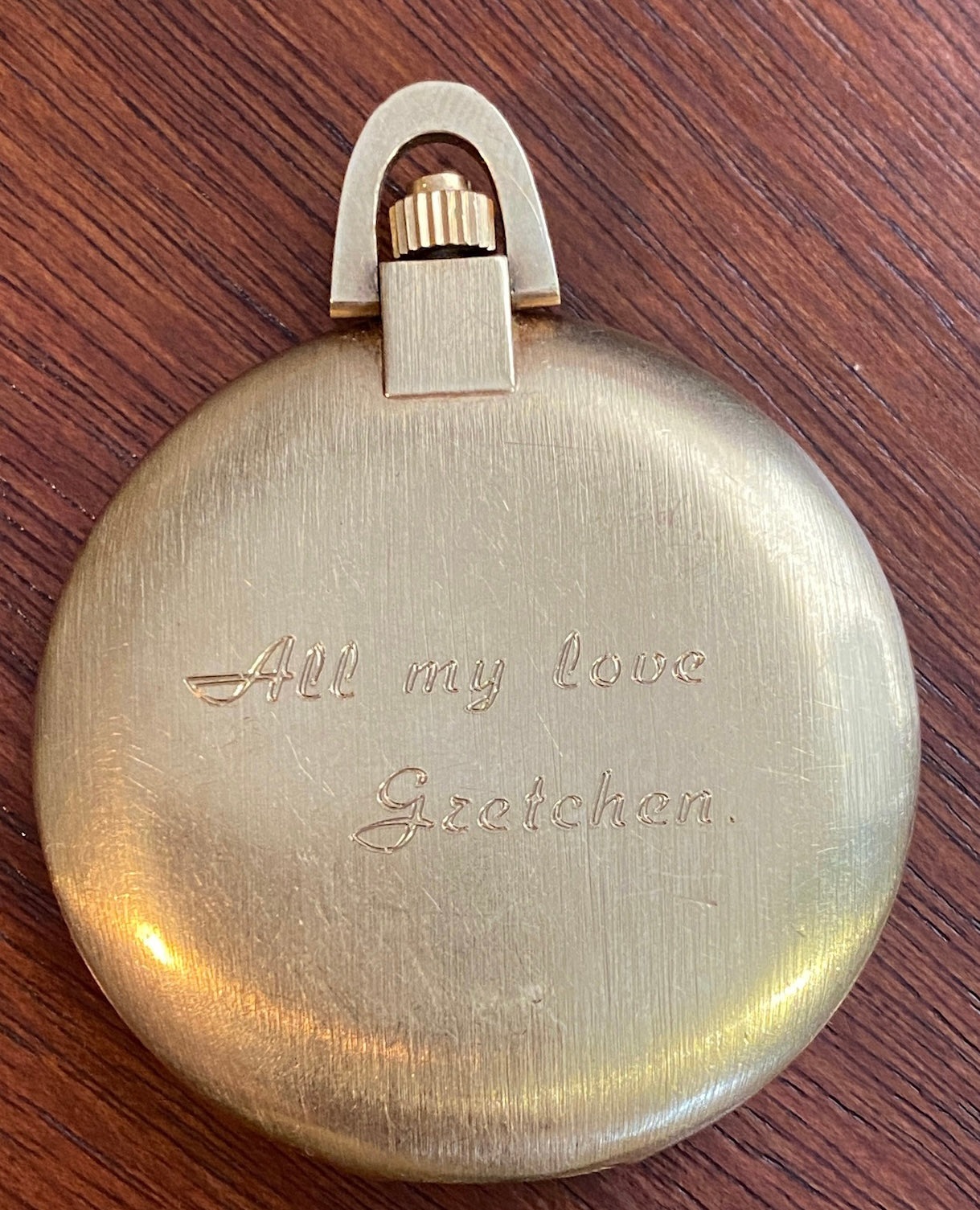 Vintage De Lux Incabloc Solid 14k Yellow Gold Pocket Watch Case w Movement