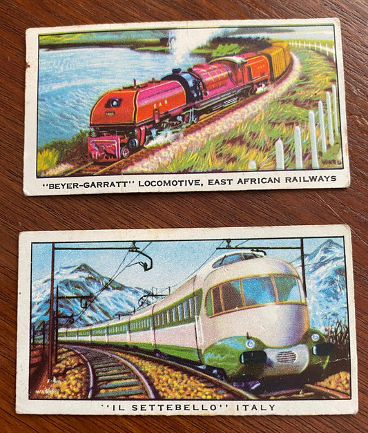Vintage 1963 KELLOGG'S CARD SET STORY OF THE LOCOMOTIVE Railroad