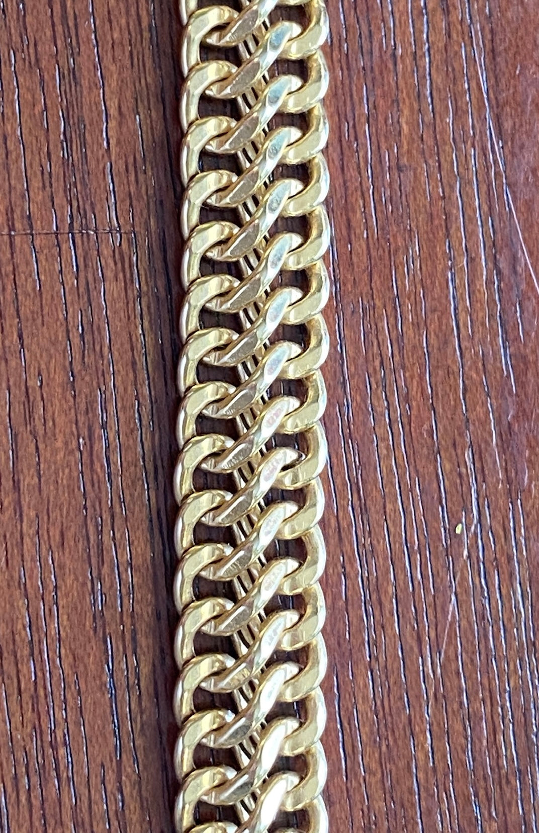 18k Yellow Gold Milor Double S Link Chain Bracelet 7.25" x 8mm