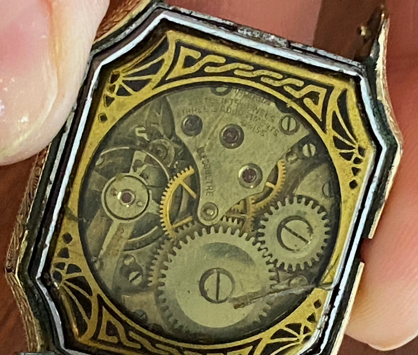 1920's Indiana Amateur Boxing Wristwatch Rolled Gold Plate Diel