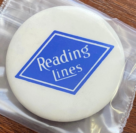 Reading Lines Souvenir Button Pin Trains Railroad