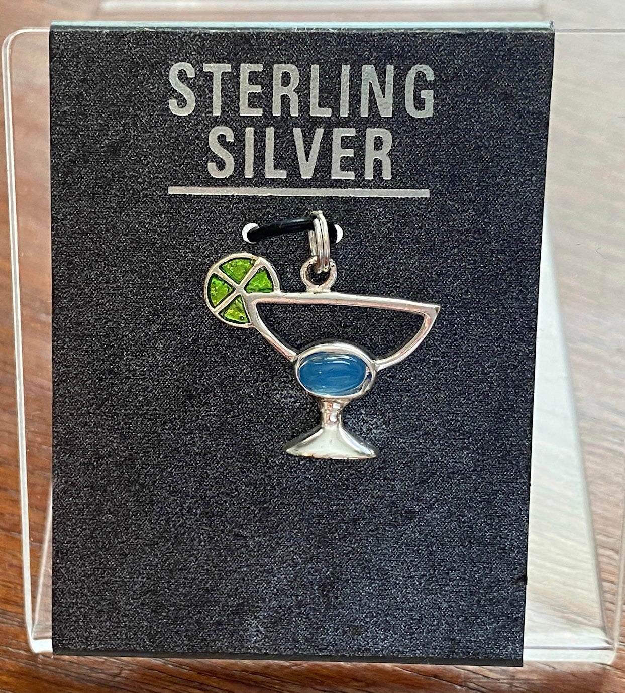 New! Sterling Silver 925 Martini Glass Charm