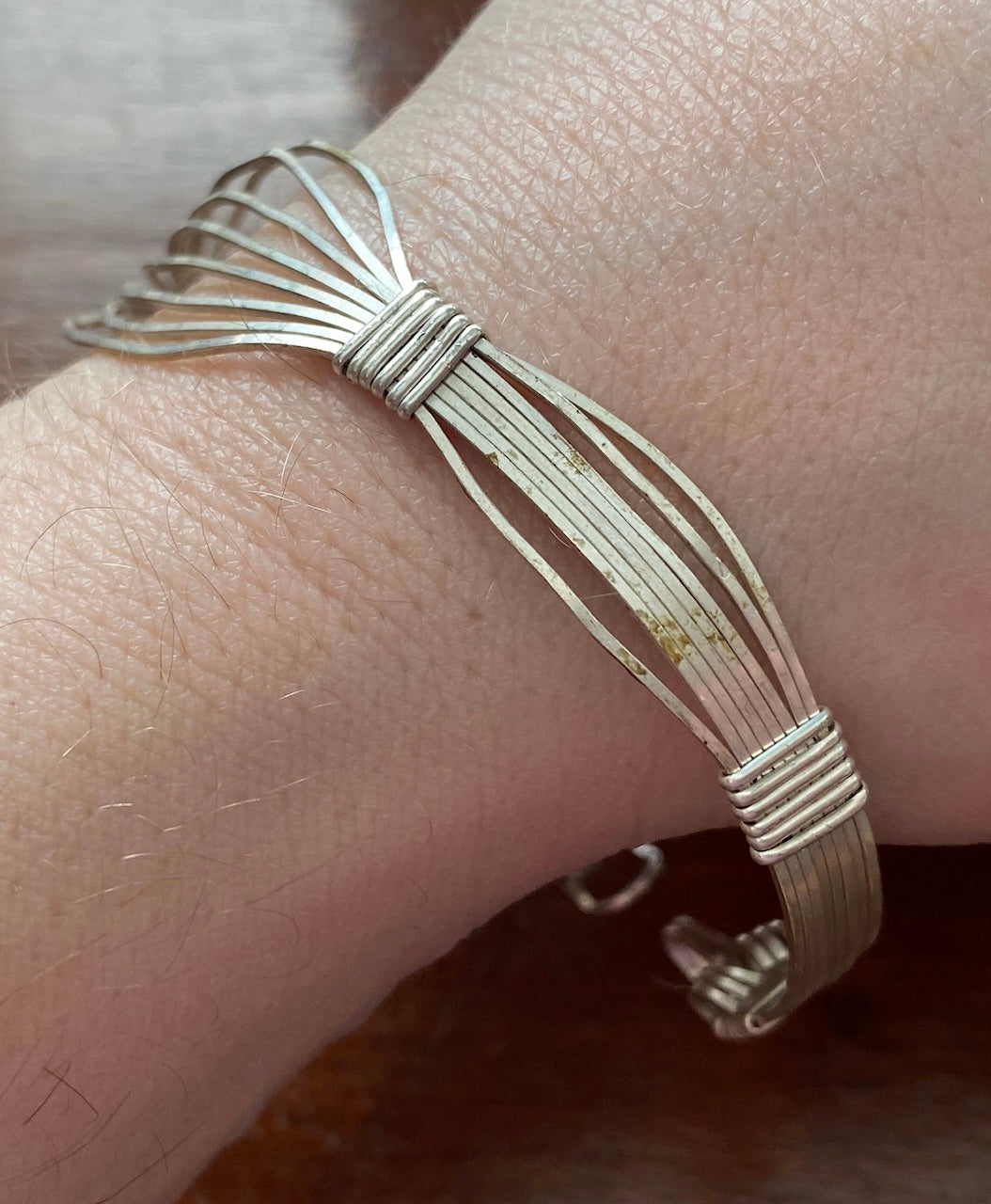 Silver Wire Modern Bracelet