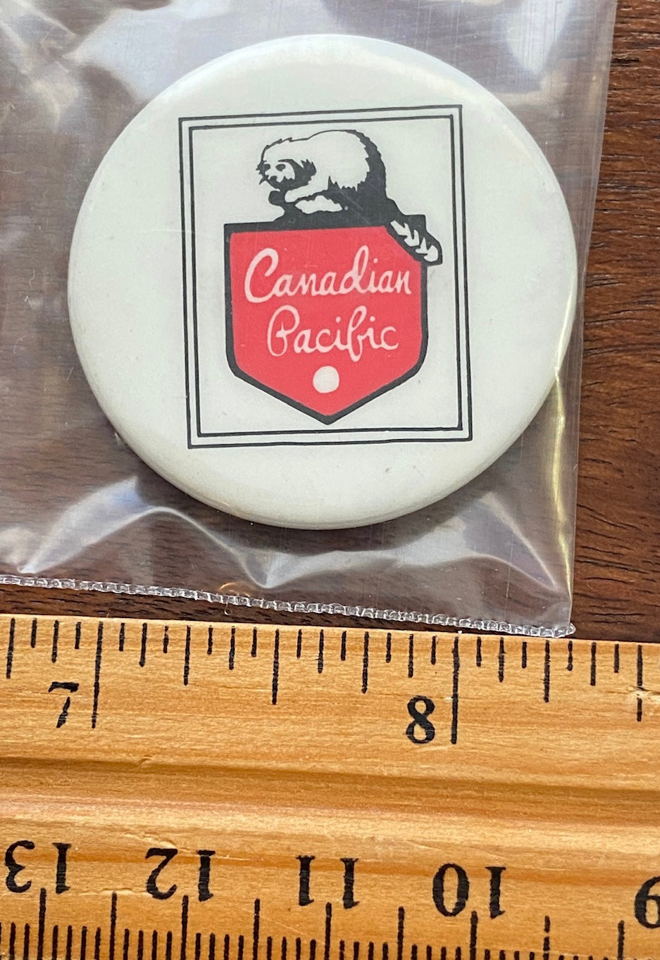 Canadian Pacific Souvenir Train Railroad Button Pin