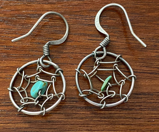 Sterling Silver 925 Turquoise Bead Earrings