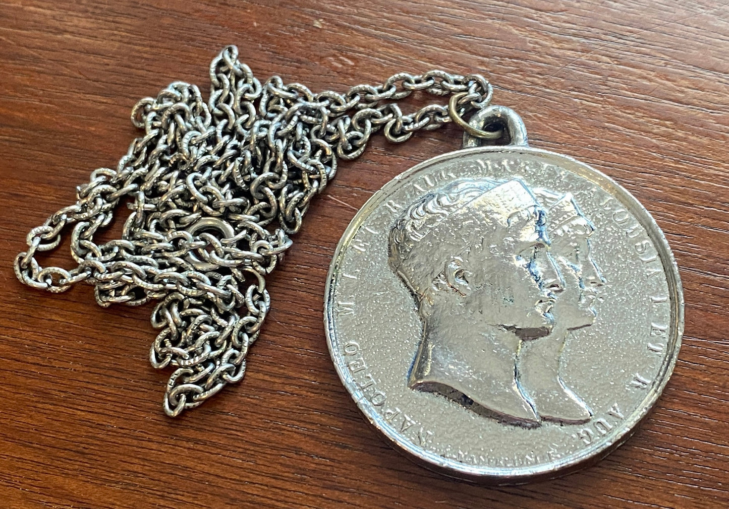 Vintage Reproduction Marriage of Napoleon Marie-Louise Coin Pendant Necklace