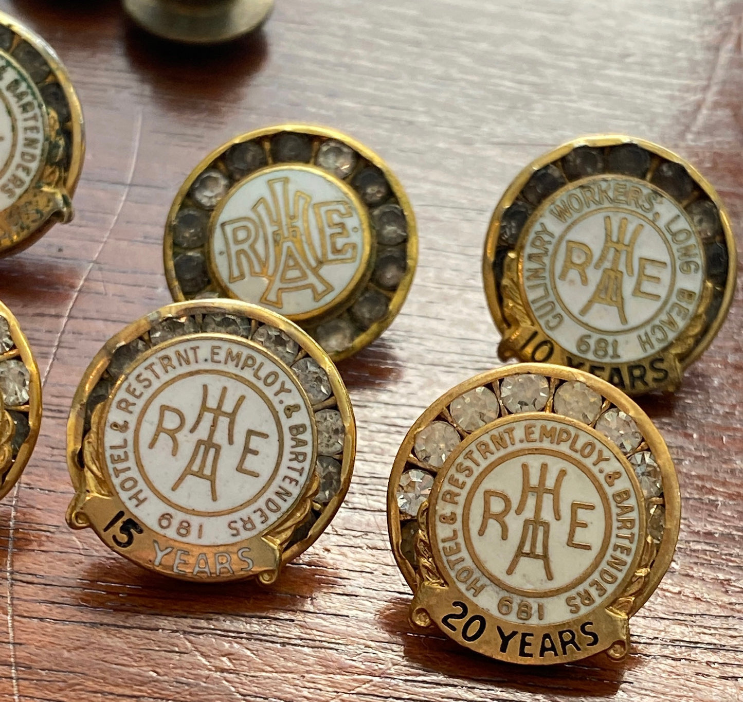 Hotel Restaurant Bartender Employee Union Service Pinback Collection