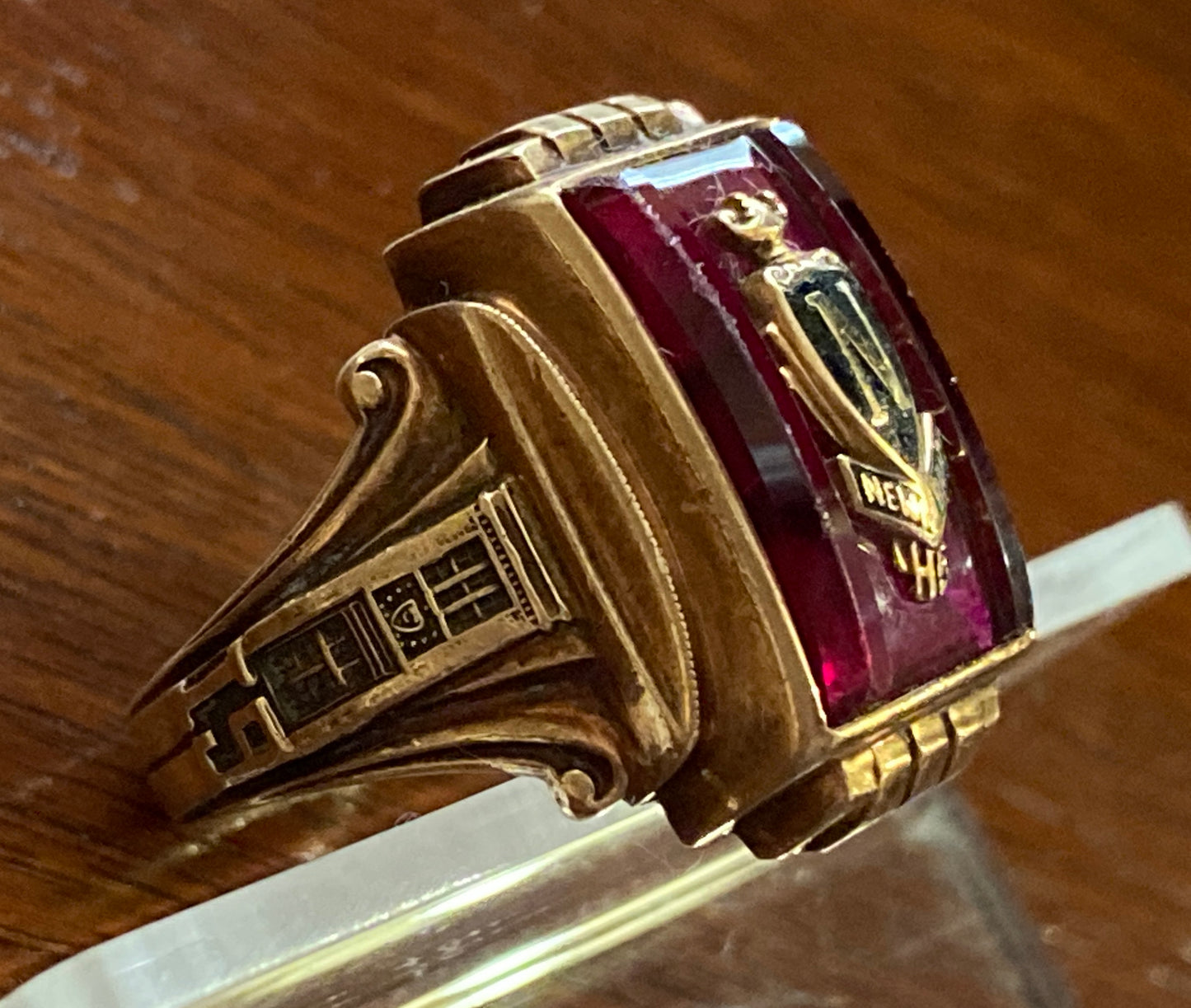 1965 10k Yellow Gold New Albany High School Class Ring Sz 6.75