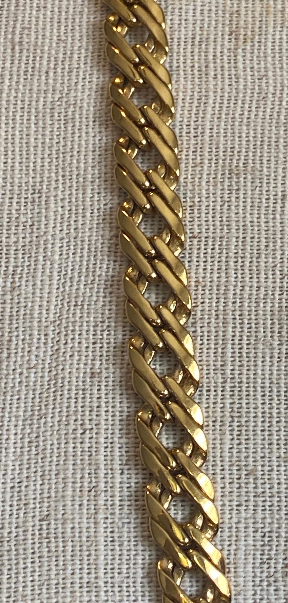 Vintage Signed Napier Fancy Gold Tone Chain Link Metal Necklace
