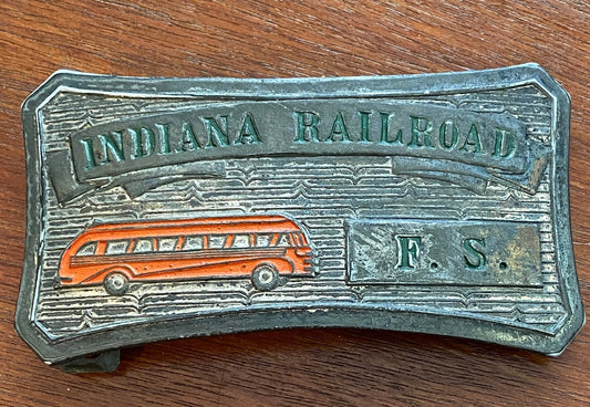 RARE Vintage Indiana Railroad FS Belt Buckle
