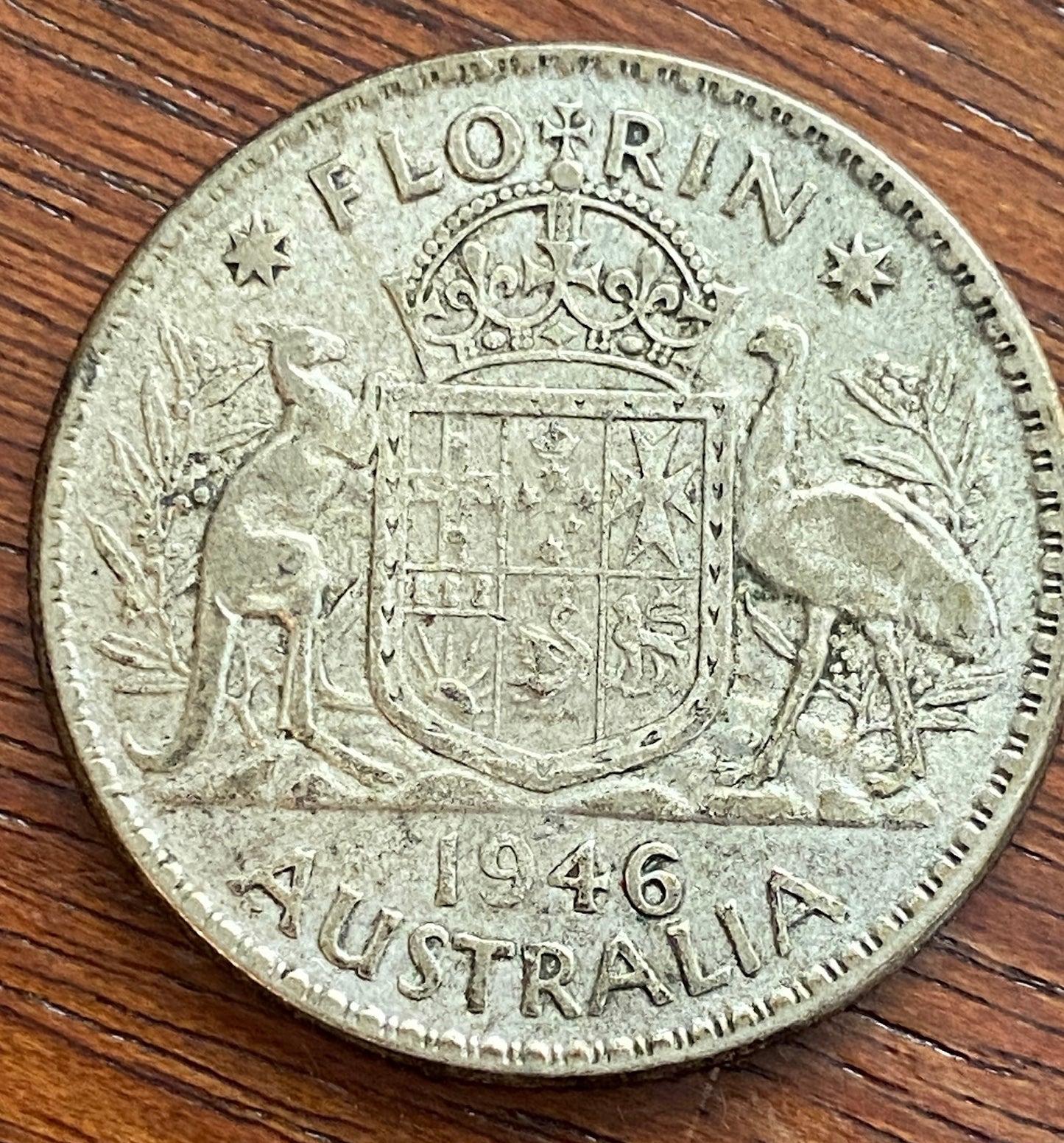1946 Australia Florin World Silver Coin Circulated